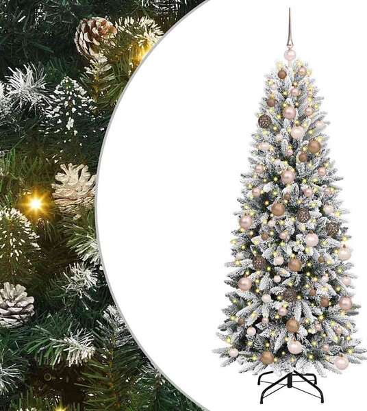 Mű karácsonyfa Fehér 180 cm PVC és műanyag és acél és PE