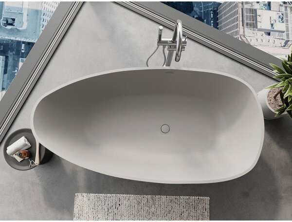 Mexen Imola szabadon álló konglomerátum kád 150 x 77 cm, beton matt - 57281507661