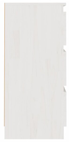 2 db fehér tömör fenyőfa éjjeliszekrény 40 x 29,5 x 64 cm