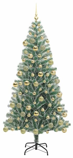 Mű karácsonyi fa hóval borítva LED fényekkel 300 LED-del 180 cm