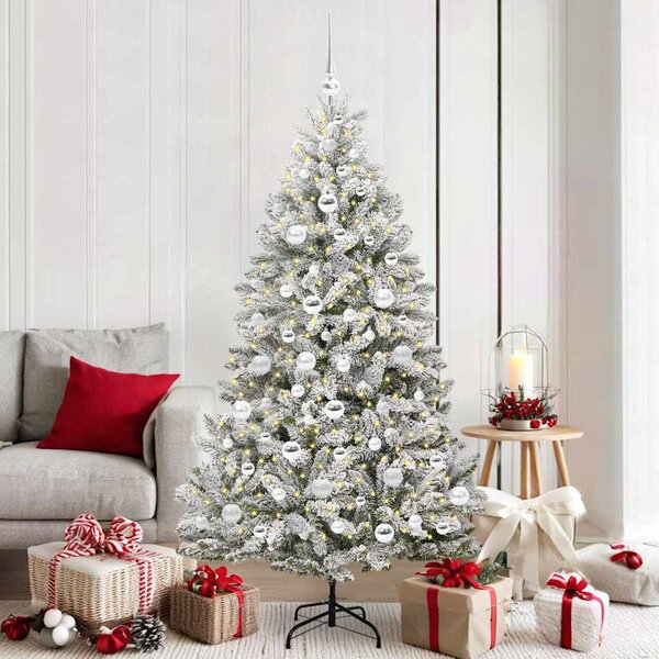 Mű karácsonyfa 180 cm 300 LED Meleg fehér PVC és Acél