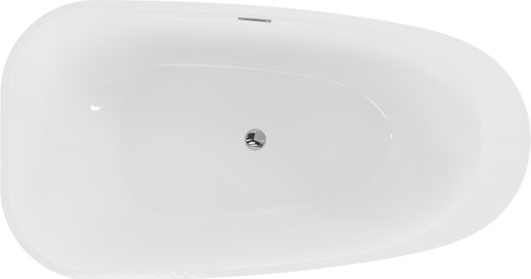 Mexen Giada szabadon álló kád 170 x 90 cm, fényes fehér, króm túlfolyó - 52741709000-01