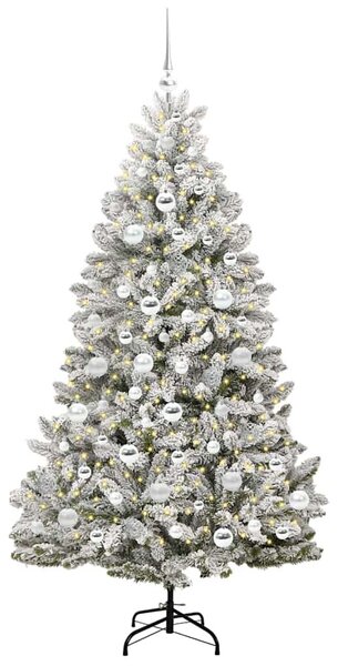Mű karácsonyfa 180 cm 300 LED Meleg fehér PVC és Acél