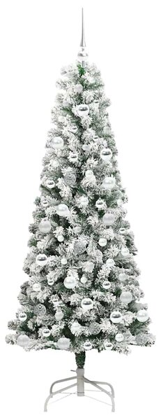Műanyag Hajtogatós Karácsonyfa 300 LED Zöld és Fehér 180 cm