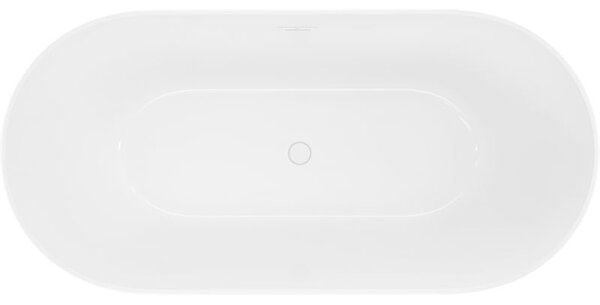 Mexen Luna Slim szabadon álló kád 170 x 75 cm, fehér, fehér túlfolyó - 52041707500-20