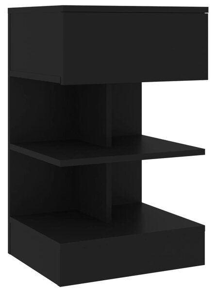 2 db fekete éjjeliszekrény 40 x 35 x 65 cm