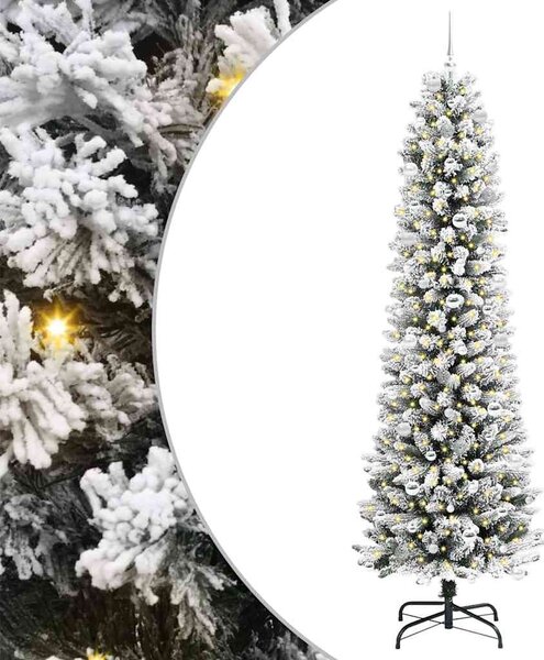 Mű karácsonyfa Fehér 240 cm PVC és Fém és Műanyag