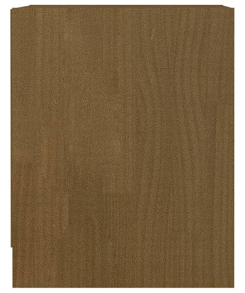 2 db mézbarna tömör fenyőfa éjjeliszekrény 35,5x33,5x41,5 cm
