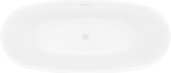 Mexen Luvo Slim szabadon álló kád 170 x 75 cm, fehér, fehér túlfolyó - 52801707500-20