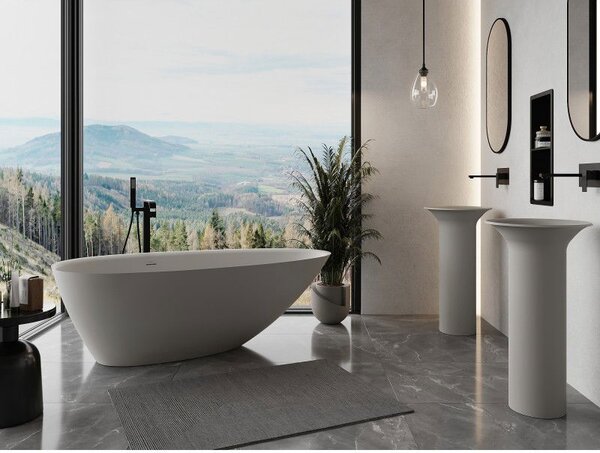 Mexen Milano szabadon álló kád konglomerátumból 150 x 82 cm, beton matt - 57301508561