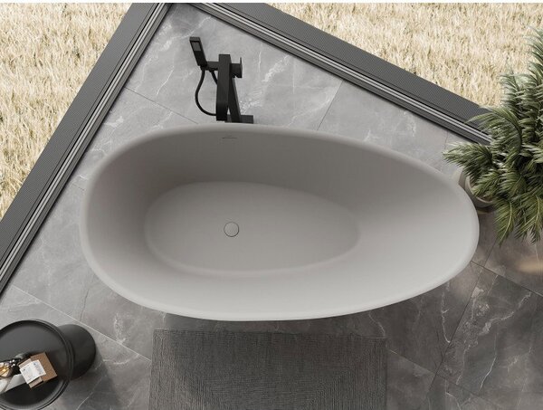Mexen Milano szabadon álló kád konglomerátumból 150 x 82 cm, beton matt - 57301508561