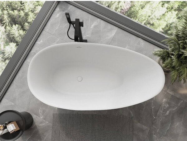 Mexen Milano szabadon álló kád konglomerátumból 170 x 86 cm, fehér matt - 57301708500