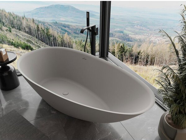 Mexen Milano szabadon álló kád konglomerátumból 150 x 82 cm, beton matt - 57301508561