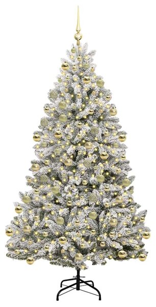 Mű karácsonyfa 210 cm 300 LED Meleg fehér PVC és Acél