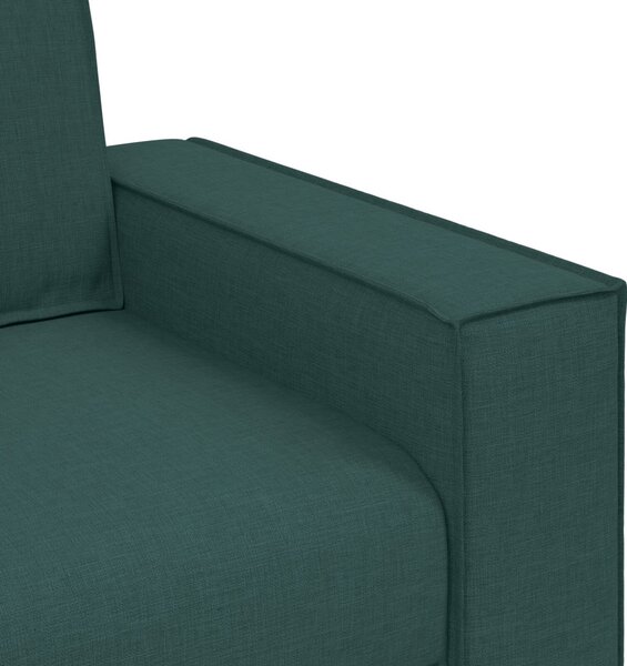 VidaXL Kanapé 3 pcs Sötétzöld 220 x 80 x 84 cm Lábbal kevert anyag
