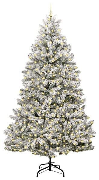 Mű karácsonyfa 270 cm 300 LED Meleg fehér PVC és Acél