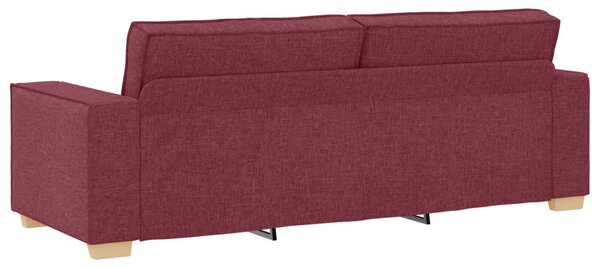 VidaXL Kanapé 3 pcs Bordó 220 x 80 x 84 cm Lábbal kevert anyag