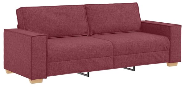 VidaXL Kanapé 3 pcs Bordó 220 x 80 x 84 cm Lábbal kevert anyag