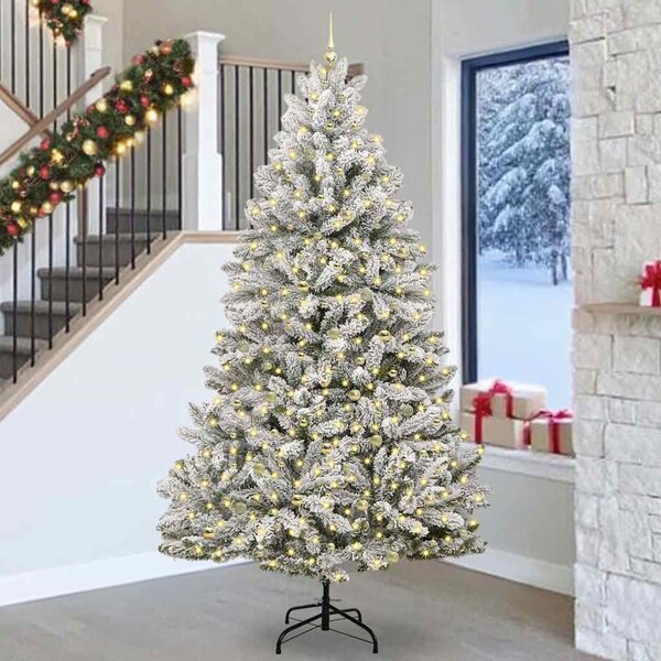 Mű karácsonyfa 270 cm 300 LED Meleg fehér PVC és Acél
