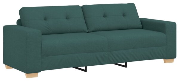 3-Fős kanapé Sötétzöld 220 cm szövet