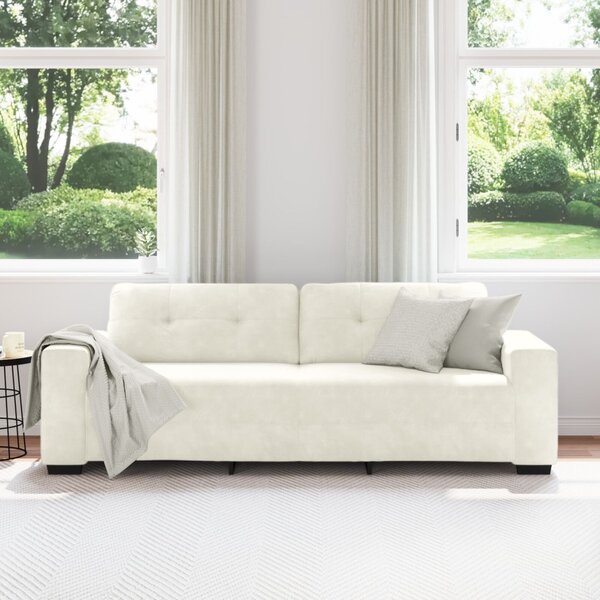 3-Fős kanapé Krém 220 cm Bársony