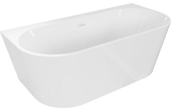 Mexen Oval+ szabadon álló falhoz állított kád 170 x 80 cm, fehér, fehér túlfolyó - 52681708000-20