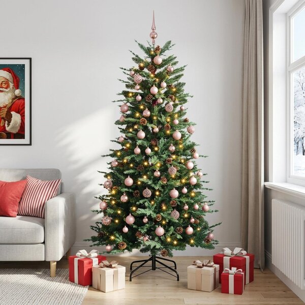 Műanyag Hajtogatós Karácsonyfa 180 cm 300 LED Meleg fehér