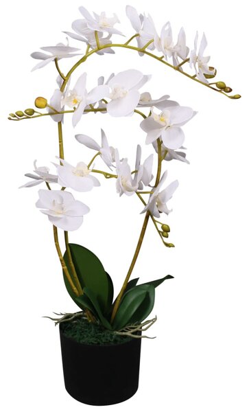 Műorchidea virágcseréppel 30 cm fehér