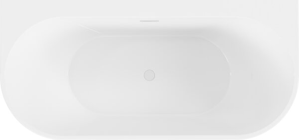 Mexen Oval+ szabadon álló falhoz állított kád 170 x 80 cm, fehér, fehér túlfolyó - 52681708000-20