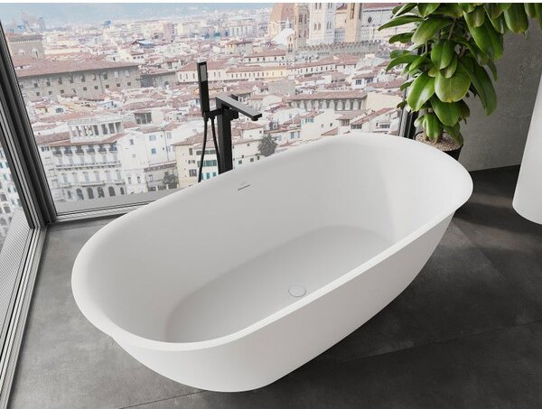 Mexen Siena szabadon álló kád konglomerátumból 170 x 80 cm, fehér matt - 57291708000