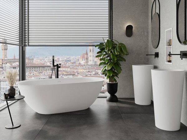 Mexen Siena szabadon álló kád konglomerátumból 170 x 80 cm, fehér matt - 57291708000