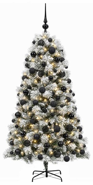 Mű zsanéros karácsonyfa gömbökkel 180 cm 300 LED Meleg fehér