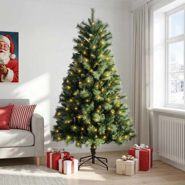Műanyag Hajtogatós Karácsonyfa 150 cm 150 LED Meleg fehér