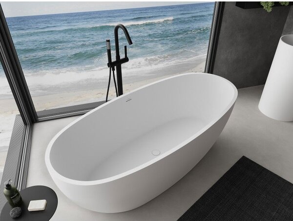 Mexen Torino szabadon álló kád konglomerátumból 155 x 78 cm, fehér matt - 57271557800