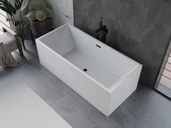 Mexen Vigo szabadon álló kád 178,5 x 80 cm, fehér, fekete túlfolyó - 51251788000-70
