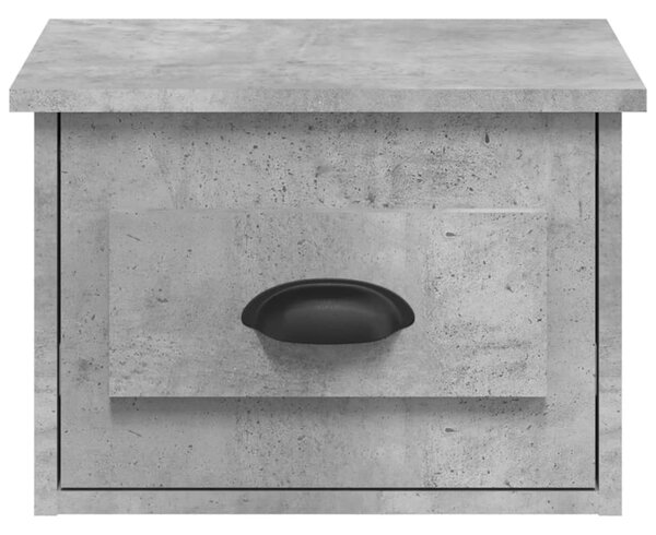 Betonszürke falra szerelhető éjjeliszekrény 41,5x36x28 cm