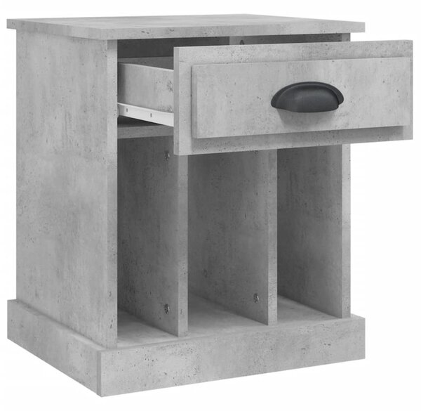 2 db betonszürke éjjeliszekrény 43x36x50 cm