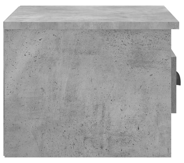 Betonszürke falra szerelhető éjjeliszekrény 41,5x36x28 cm