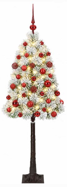 Mű zsanéros karácsonyfa gömbökkel 120 cm 150 LED Meleg fehér