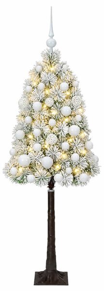Mű zsanéros karácsonyfa gömbökkel 120 cm 150 LED Meleg fehér