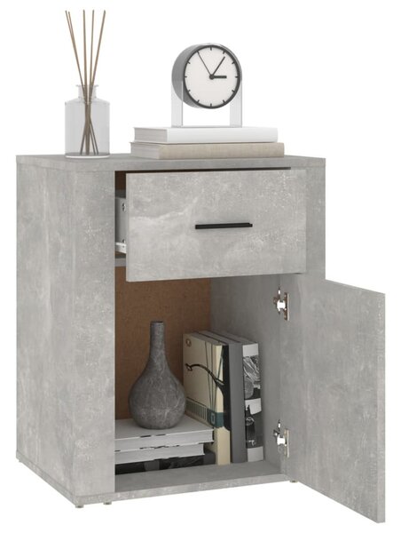 Betonszürke szerelt fa éjjeliszekrény 50 x 36 x 60 cm