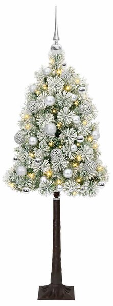 Mű zsanéros karácsonyfa gömbökkel 120 cm 150 LED Meleg fehér