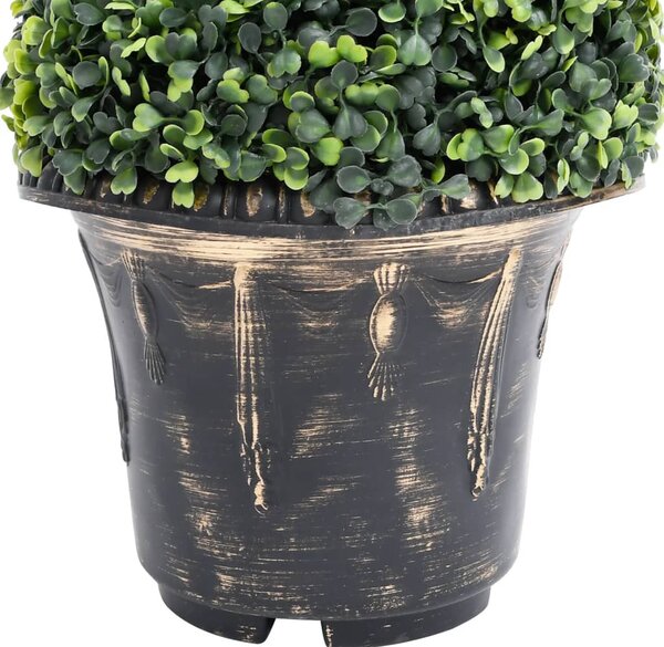 Zöld spirálalakú cserepes műpuszpáng 117 cm