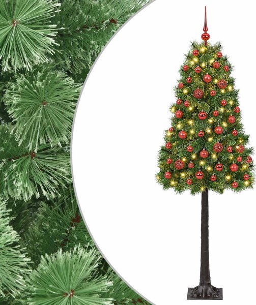 Mű zsanéros karácsonyfa gömbökkel 120 cm 150 LED Meleg fehér