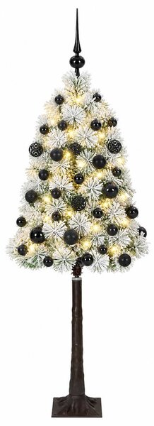 Mű zsanéros karácsonyfa gömbökkel 120 cm 150 LED Meleg fehér