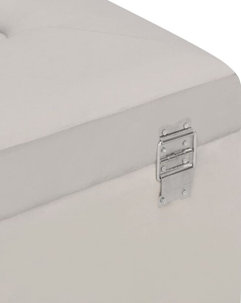 VidaXL szürke bársonypad tárolórekesszel 80 cm
