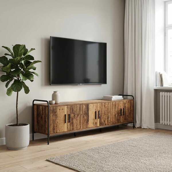 TV szekrény 146 x 33 x 50 cm Antik Fa Szerelt Fa