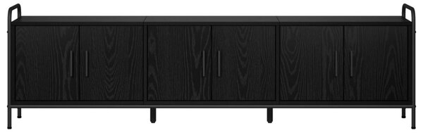 TV szekrény 146 x 33 x 50 cm Fekete Tölgy Szerelt Fa