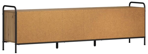 TV szekrény 146 x 33 x 50 cm Kézműves Tölgy Szerelt Fa