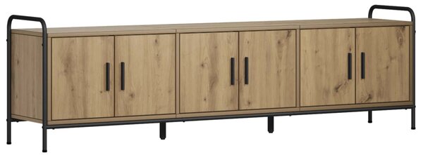 TV szekrény 146 x 33 x 50 cm Kézműves Tölgy Szerelt Fa